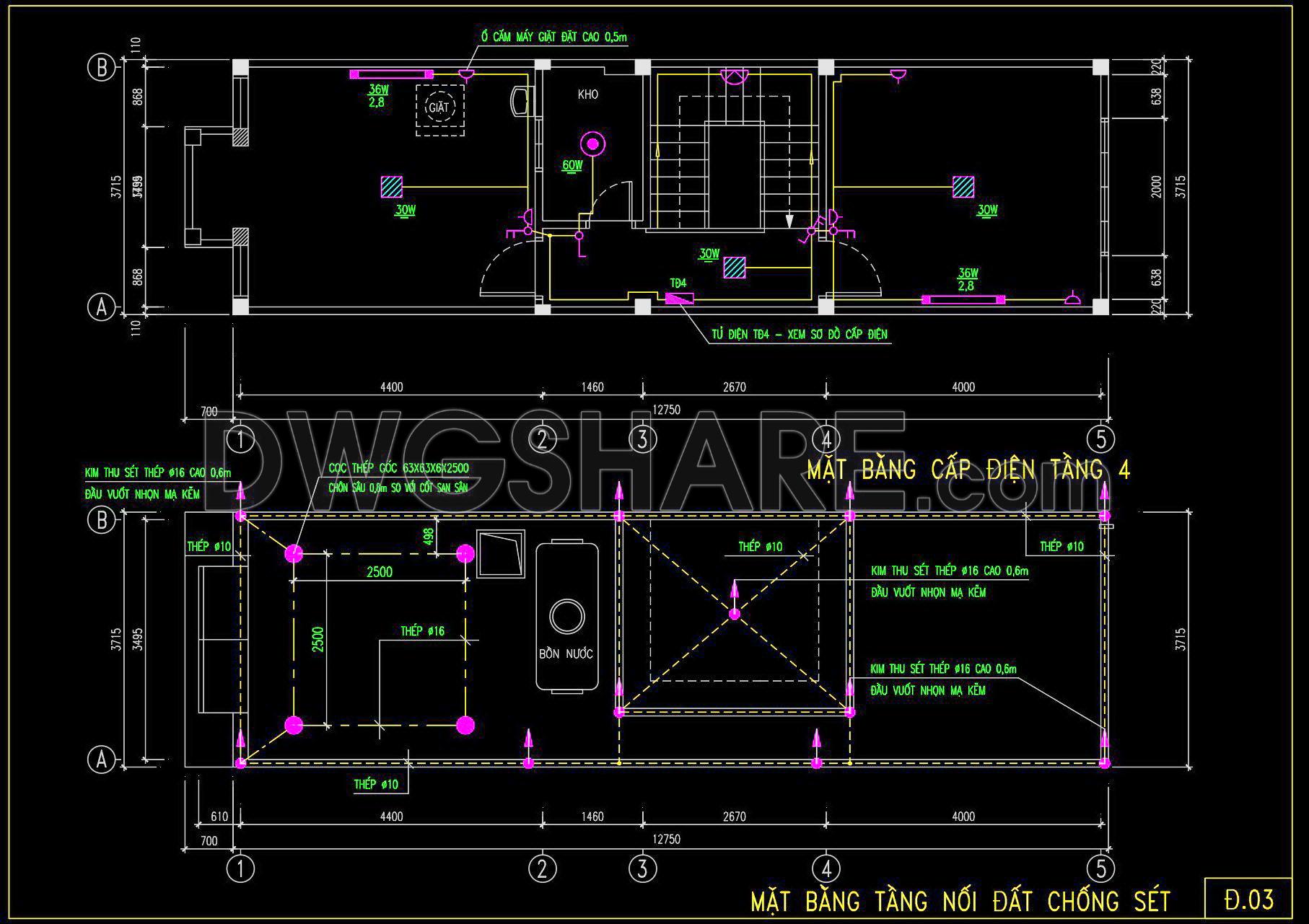 153. Free Download Electrical Design Drawings for a 4-Story Townhouse (3)