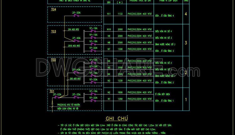 153. Free Download Electrical Design Drawings for a 4-Story Townhouse (2)
