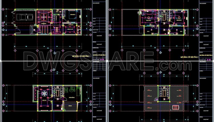 154. Free Download Electrical Design Drawings for a 3-Story Townhouse (2)