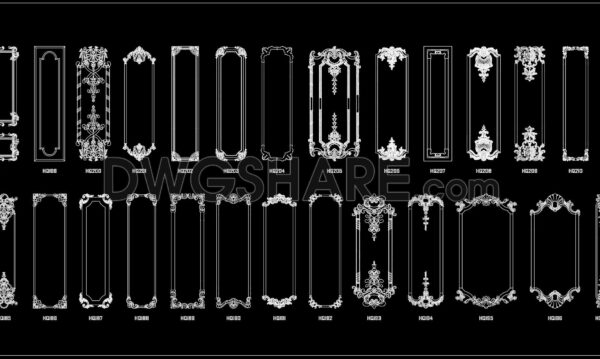 4 months ago
                

                
             979163. Free CAD Blocks Download European & French Carved Wall Panel Molding