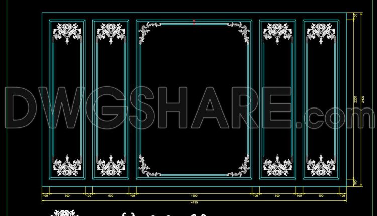 168.-download-french-style-pu-molding-wall-panel-module-cad-file