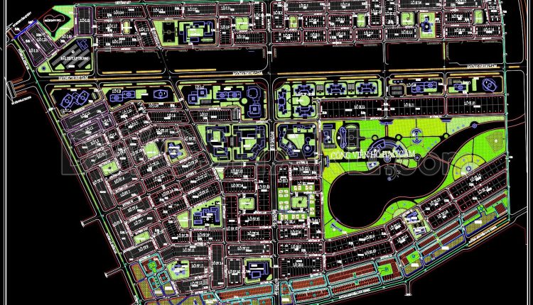 184. Download Cad Master Plan Of Urban Land Use Planning With Park And Residential Areas