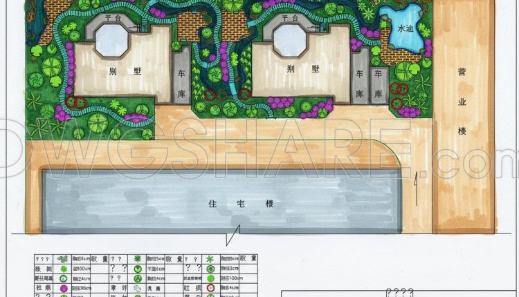 196. Free Courtyard Landscape Planting CAD Drawings – Construction Details (2)
