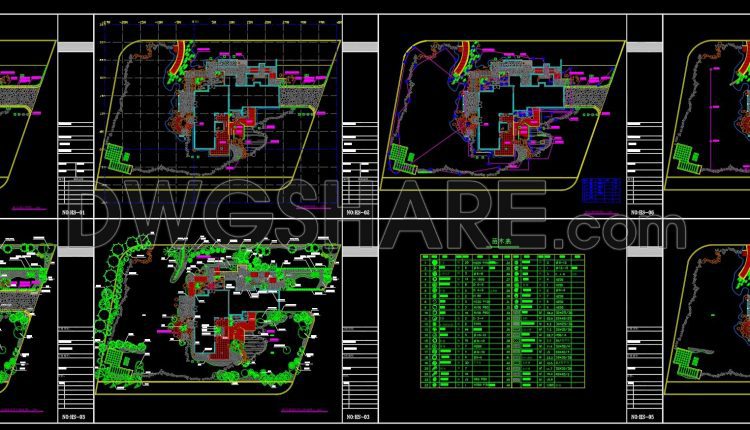 197. Free High-End Villa Landscape Design CAD – Outdoor Layout (DWG) (1)