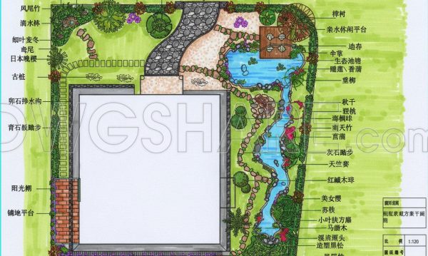 4 months ago
                

                
             437198. Free Private Villa Courtyard Planting Plan CAD Drawings – Master Layout