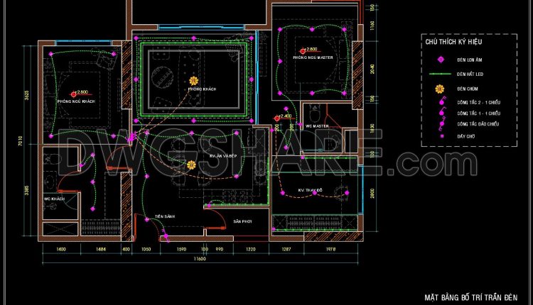 199. Full Apartment CAD Package Lighting Ceiling Plan, Electrical Layout & HVAC System (2)
