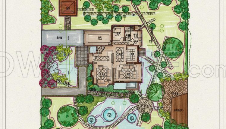 200. Download Free Private Garden Planting Design CAD (DWG Files) (2)