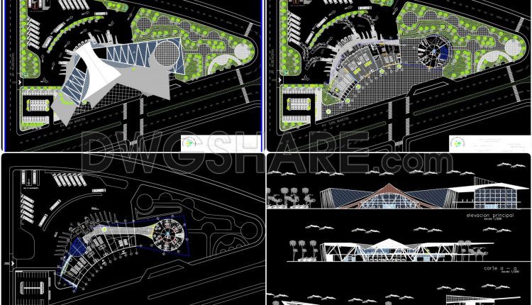 21. Free download passenger terminal architectural drawing AutoCAD (2)