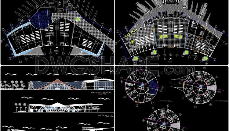 21. Free download passenger terminal architectural drawing AutoCAD (1)