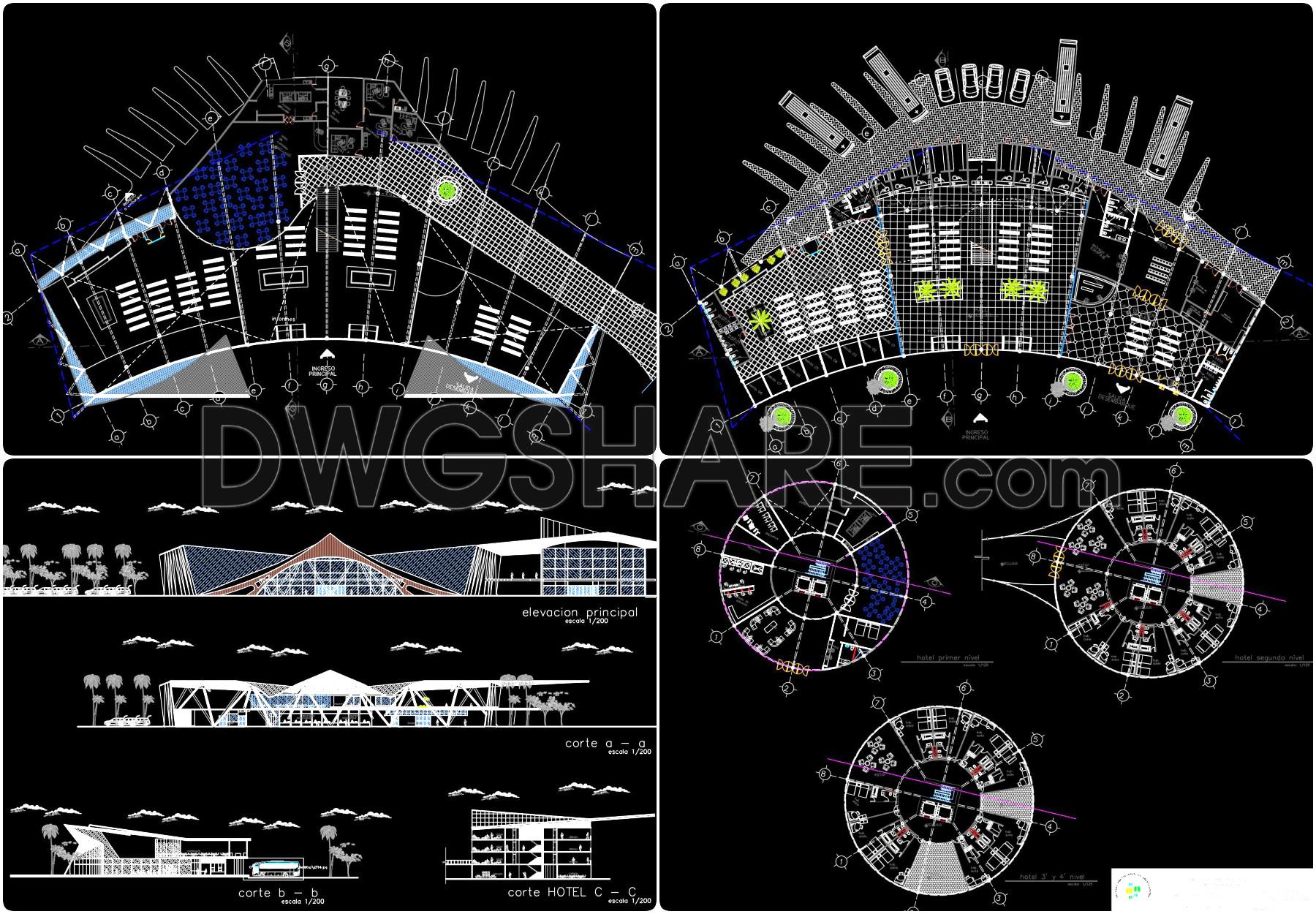 21. Free download passenger terminal architectural drawing AutoCAD (2)