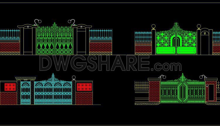 230.-free-cad-drawings-of-decorative-iron-gates-villa-fences
