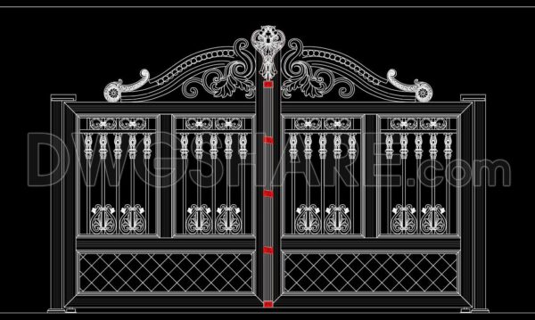 5 months ago
                

                
             249250. Free Download CAD Drawing of Classic Villa Gate with Intricate Carved Patterns