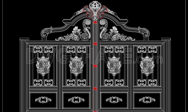 4 months ago
                

                
             181252. AutoCAD Drawing Free Download – Elegant Classic Villa Gate with Artistic Patterns