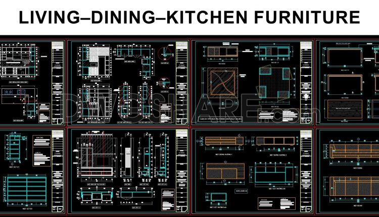29. Download Full Interior Cad Set For 3-bedroom Apartment 130m2 (dwg Files) (2)