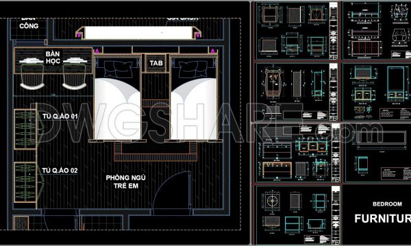 4 months ago
                

                
             1,14729. Free 15m2 Kids Bedroom Interior CAD Drawings (DWG Download)