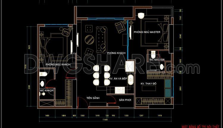 307.-free-cad-apartment-plan-living-room-kitchen-bedrooms-layout