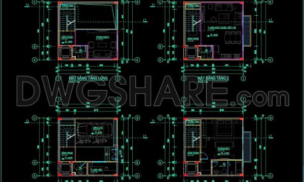 4 months ago
                

                
             246309. Free 7×7.2m Townhouse CAD Drawings – Full Floor Plans & Layouts