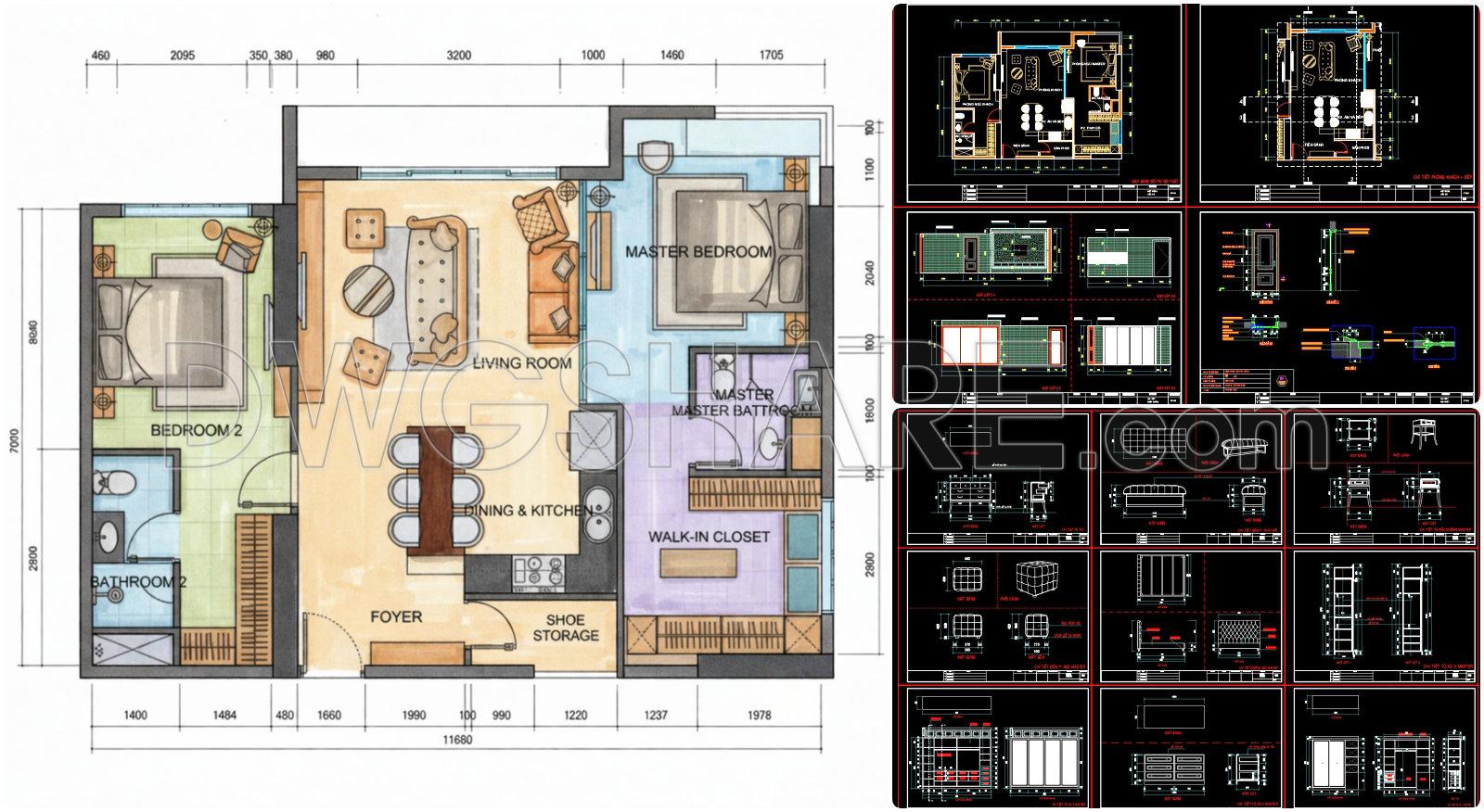 31. Full Set Of Interior Cad Drawings – Layout, Lighting, Hvac & Shop Drawings