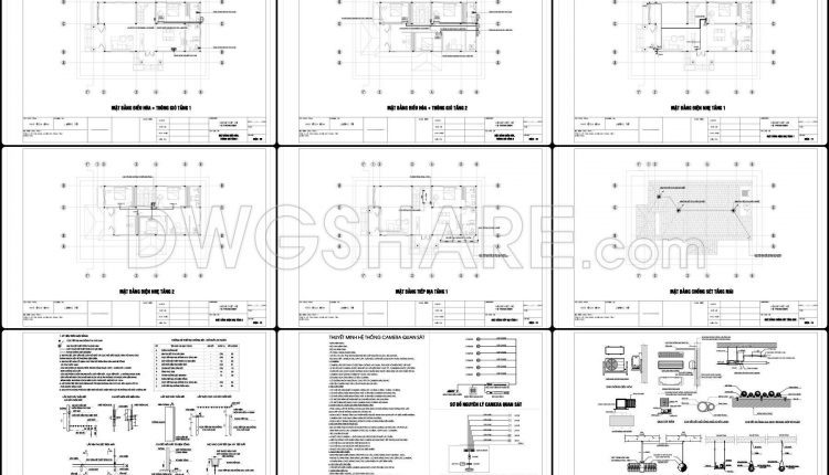 317. Free Download of Mechanical and Electrical Construction Design Drawings for a 2-Story House (4)