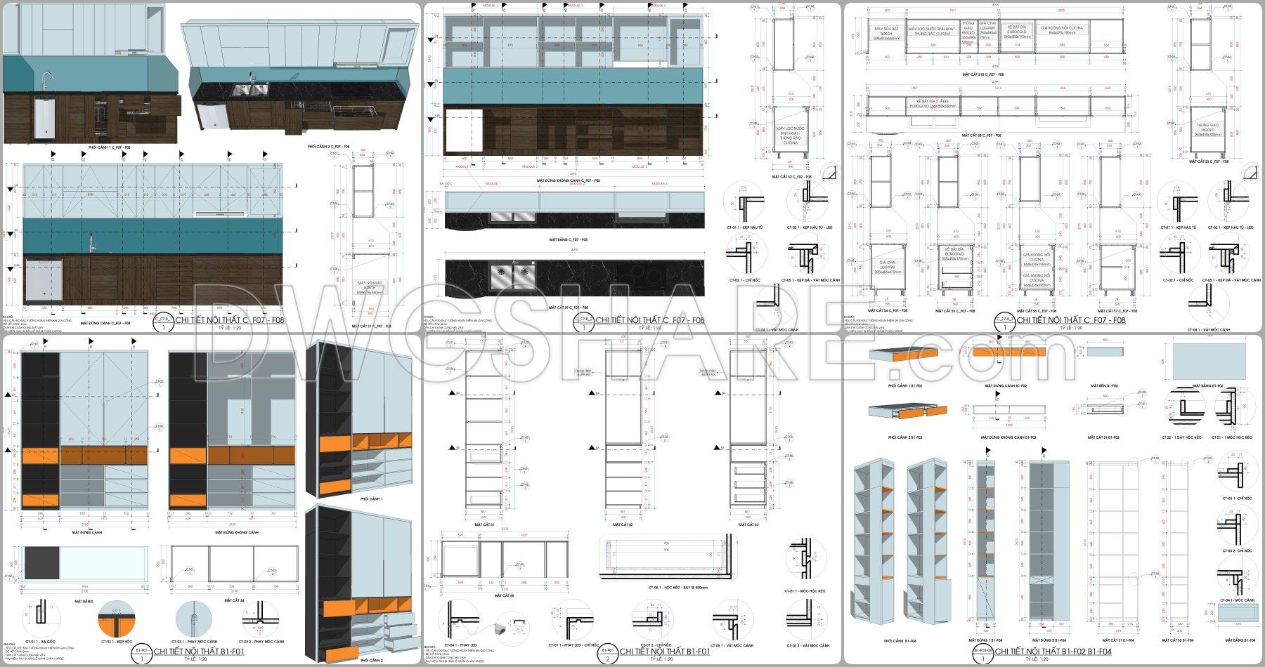 32. Complete Interior CAD Drawing Set – Detailed Furniture Design ...