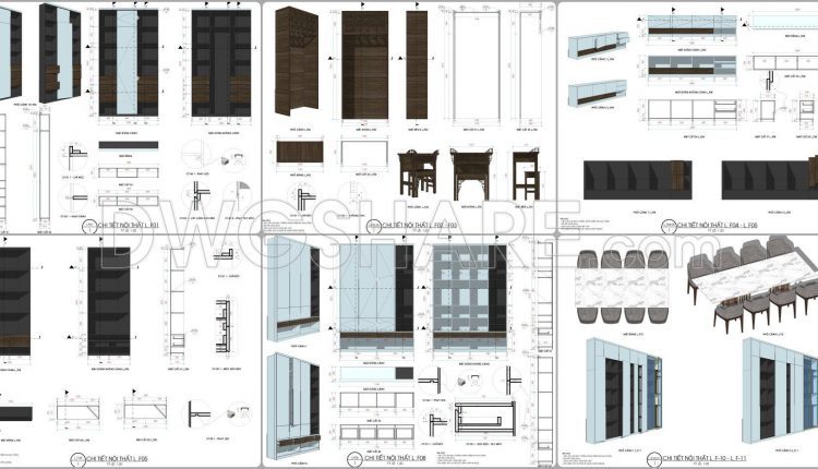 32. Complete Interior Cad Drawing Set – Detailed Furniture Design & Construction Plans (1)