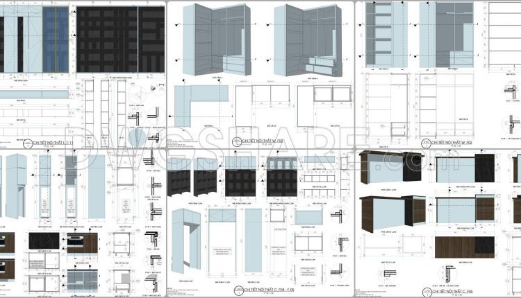 32. Complete Interior Cad Drawing Set – Detailed Furniture Design & Construction Plans (2)