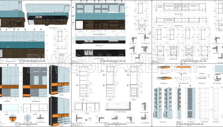 32. Complete Interior Cad Drawing Set – Detailed Furniture Design & Construction Plans (3)