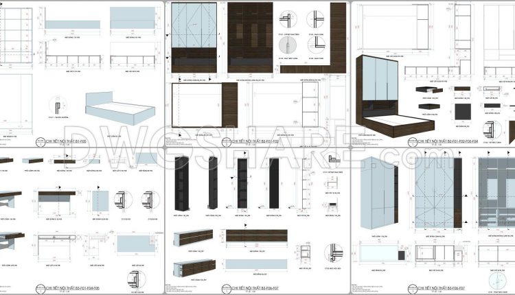32. Complete Interior Cad Drawing Set – Detailed Furniture Design & Construction Plans (4)