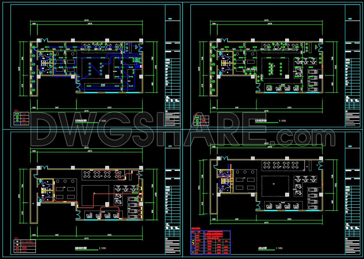 33. Modern Gym Interior CAD Drawing Set – Full Layout, MEP Systems & 3D ...