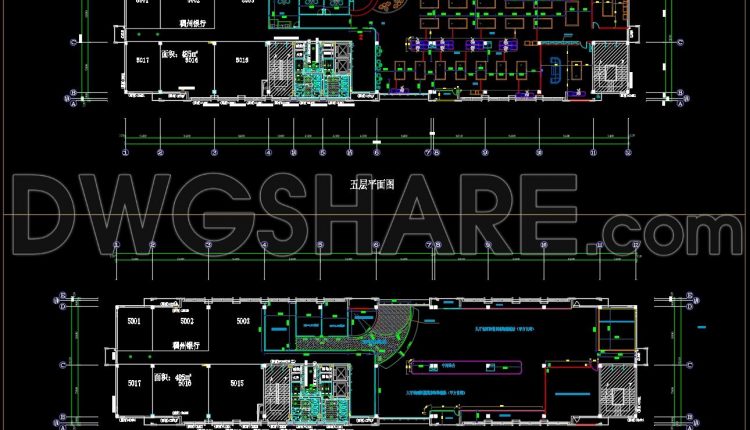 38. Free Download of CAD Design Drawings for a 1400m2 Billiards Club Building (3)