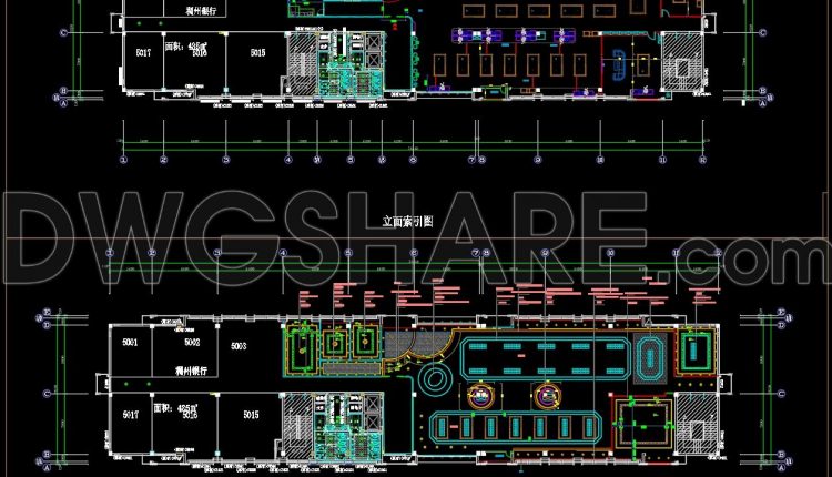 38. Free Download of CAD Design Drawings for a 1400m2 Billiards Club Building (2)
