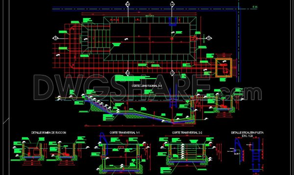 5 months ago
                

                
             72839. Free download CAD detailed drawings of a swimming pool with external walkway