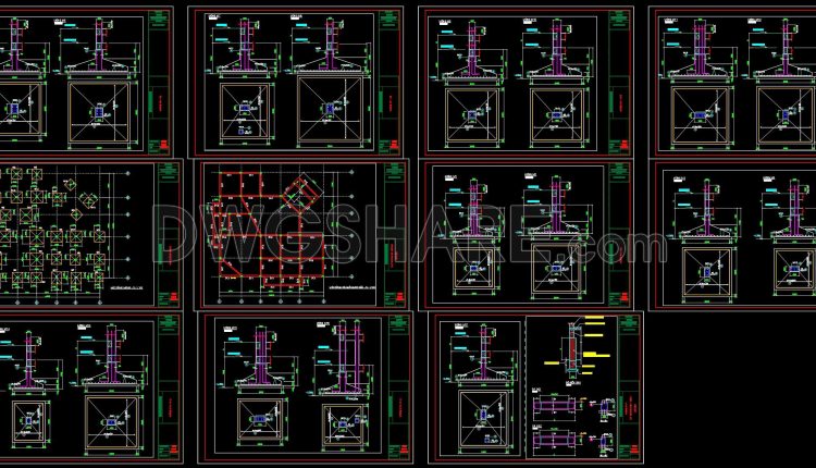 393. Free Download of Structural CAD Drawings for 22.4m x 22.4m Reinforced Concrete Townhouse (1)