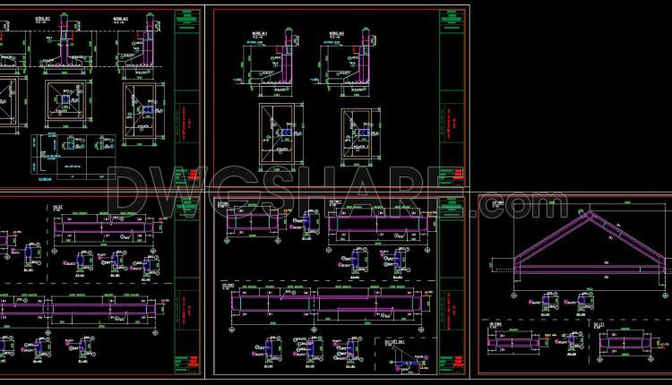 395. CAD Drawings of Parking Garage Structural Foundations, Columns, Trusses, and Slabs (1)