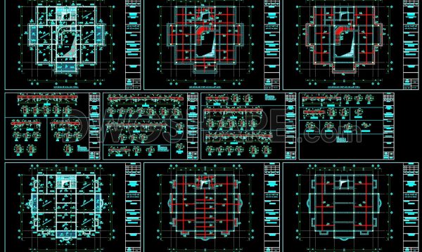 5 months ago
                

                
             335398. Free Download of Structural CAD Drawings for 13.6m x 14.9m Reinforced Concrete Townhouse