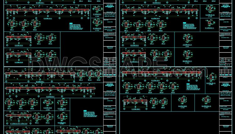 398. Free Download of Structural CAD Drawings for 13.6m x 14.9m Reinforced Concrete Townhouse (3)