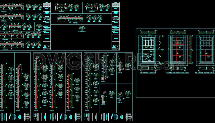 398. Free Download of Structural CAD Drawings for 13.6m x 14.9m Reinforced Concrete Townhouse (2)