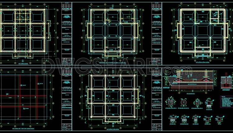 399. Free Download of Structural CAD Drawings for 13.7m x 14.9m Reinforced Concrete Townhouse (1)