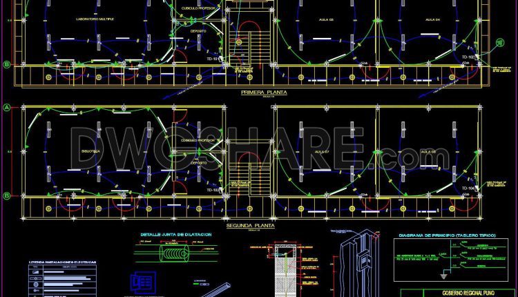 41. Free Download CAD Drawings of Classrooms – Architecture, Structure, and Installations (5)