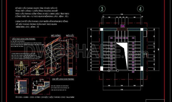 5 months ago
                

                
             233414. Free Townhouse Staircase CAD Files – Detailed Design Drawings