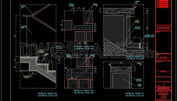 415. Free Download of Detailed Staircase Designs in CAD for Townhouses (1)