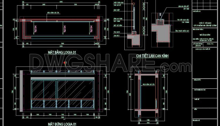 417. Free CAD Details of Glass and Metal Railings for House Design (1)