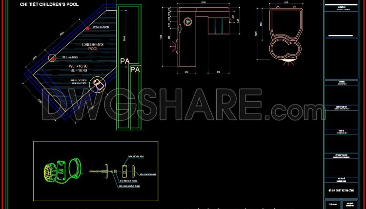 42. Free CAD equipment layout drawings for swimming pools (4) - Free ...