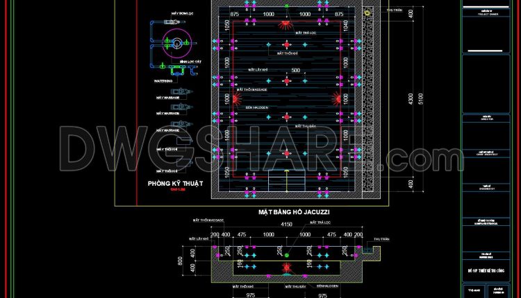 42. Free CAD equipment layout drawings for swimming pools (3) - Free ...