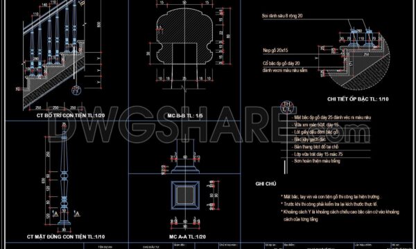 420. Free Download of Detailed Staircase Designs in CAD for Townhouses