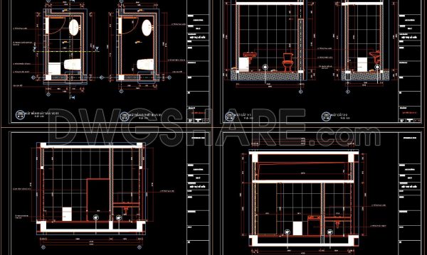 4 months ago
                

                
             489438. Free download of CAD technical drawings for the construction of bathrooms in townhouses