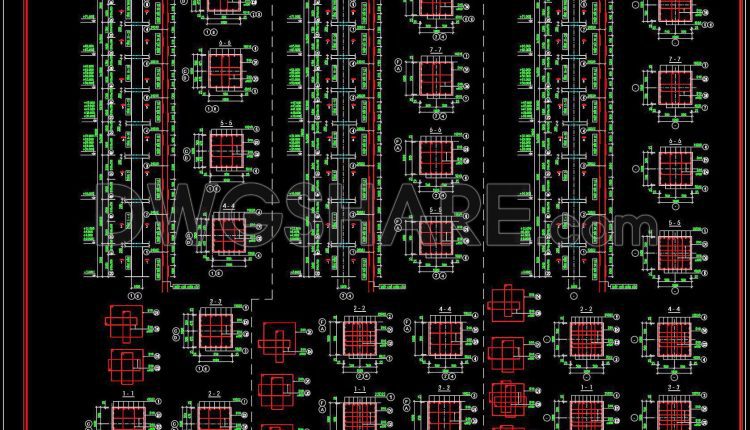 440. Download Free Detailed CAD Drawings of a 22-Story Building Column (4)