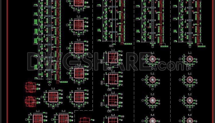 440. Download Free Detailed CAD Drawings of a 22-Story Building Column (3)