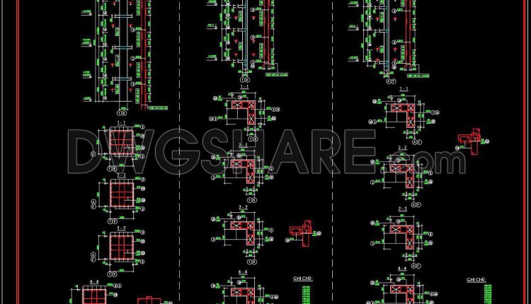 440. Download Free Detailed CAD Drawings of a 22-Story Building Column (2)
