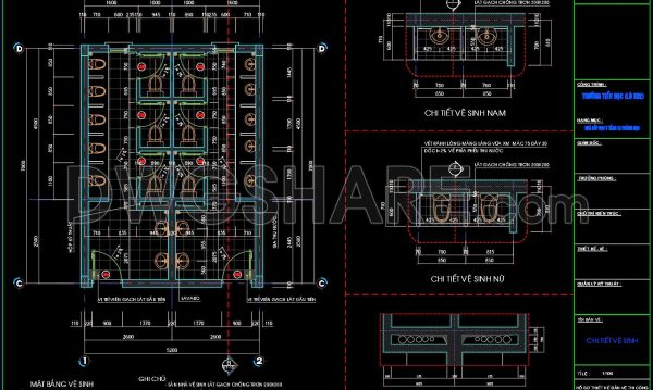440. Free Public Restroom CAD Drawings Download DWG Files
